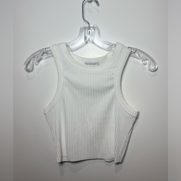 Rumours white rib crop top - Picture 1 of 3